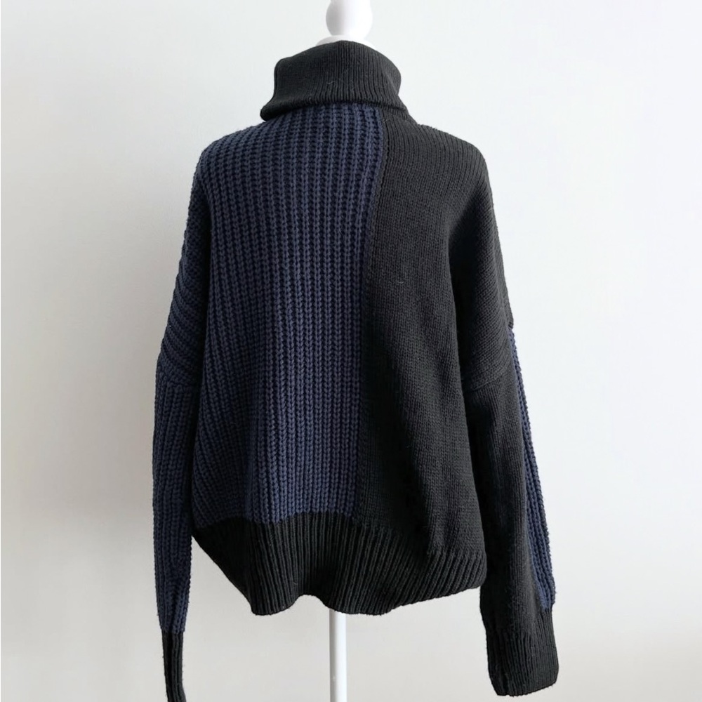 Topshop Colorblock Turtleneck Sweater - Picture 3 of 5